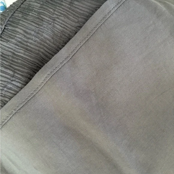 J. Jill Crinkle Textured Smocked Sleeve Dress in Oxford Grey | Like-New | Sz M - Picture 9 of 15